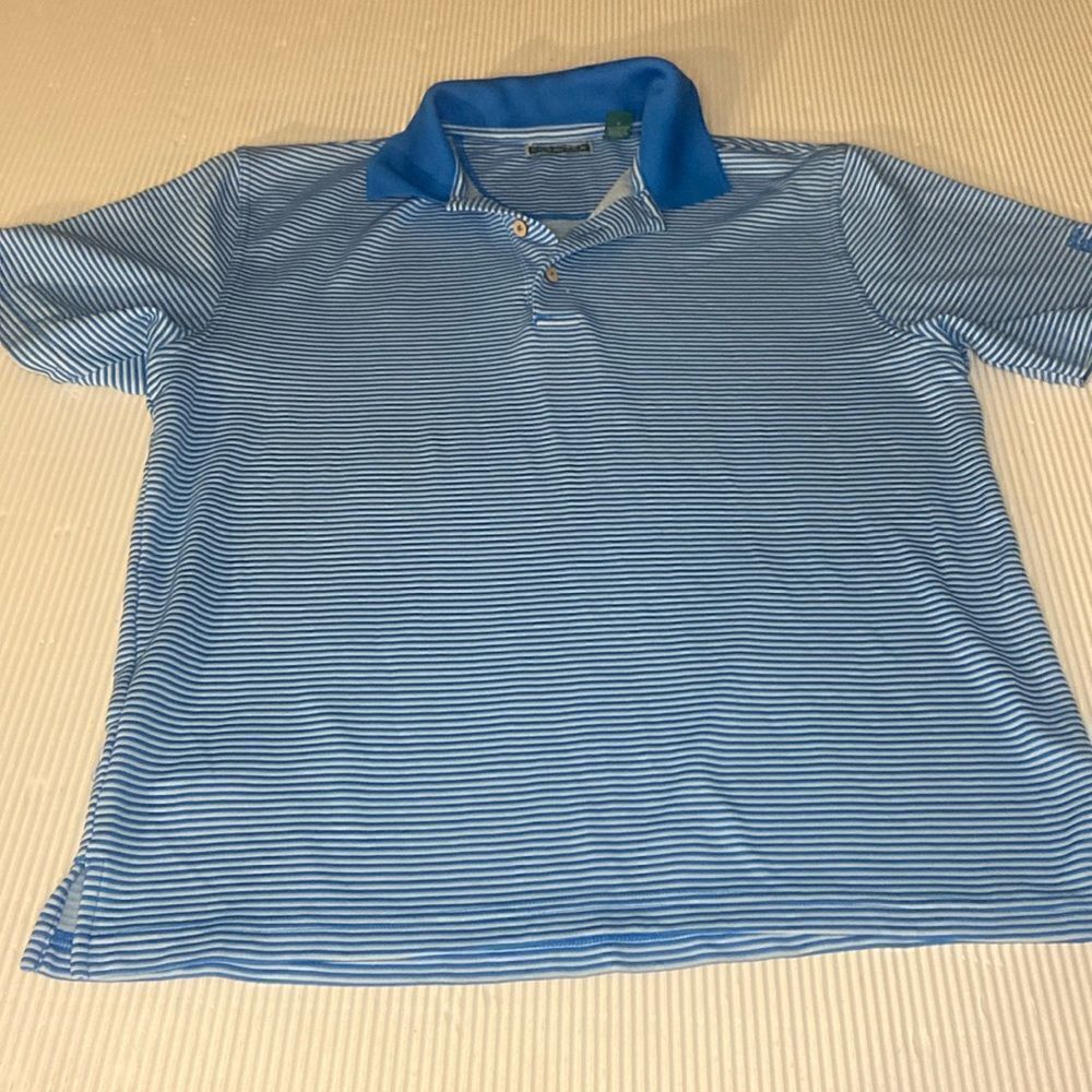 Men’s Cubavera Striped Golf Polo Size Large